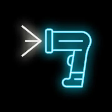 Neon barcode scanner emitting light beam for scanning Stock-Illustration