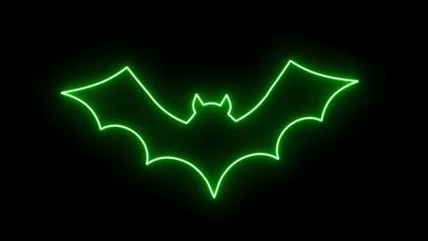 Neon Bat Icon Stock Footage 250642176