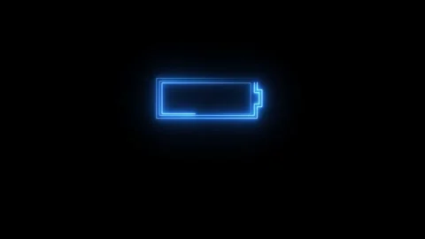 Neon Battery icon animated video Stock Footage 291319713