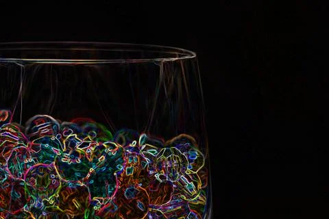 Neon beads Stock Photos