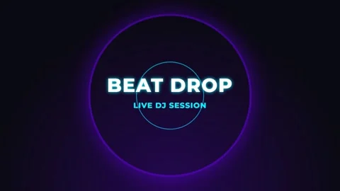 Neon Beat Drop Live DJ Session Music Visualizer Background Stock Footage 337501207