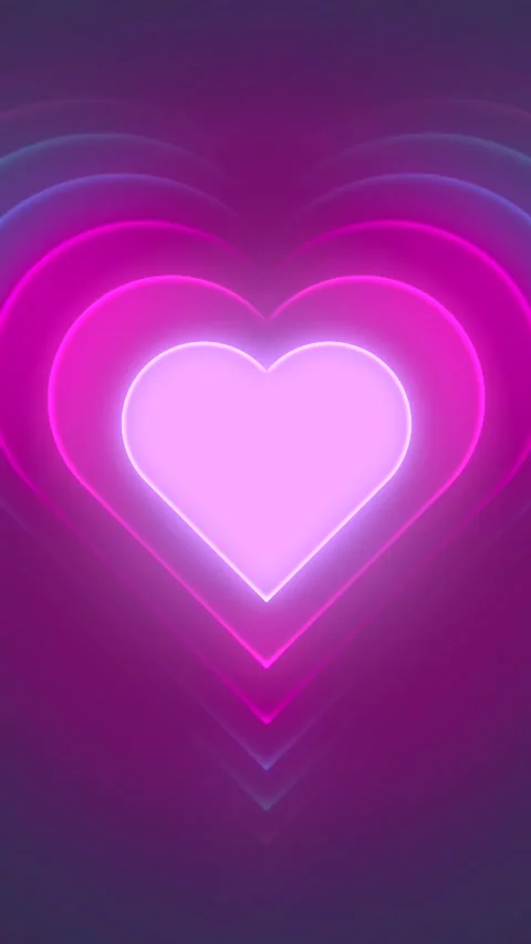 Neon Beating Heart Background. Seamless Loop Video stock 264028290