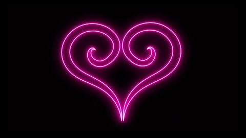 NEON BEATING HEART Video stock 262528500