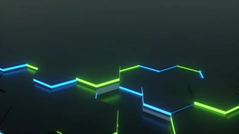 Neon beautiful animation Stockbeeldmateriaal 97448691