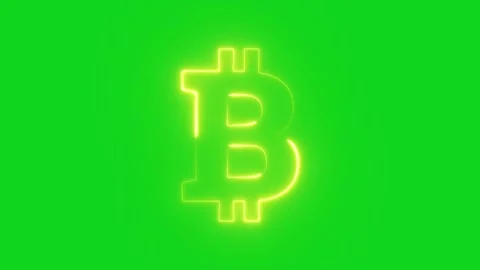 Neon Bit coin icon animation on background. Video stock 336628304