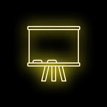 Neon blackboard icon representing education and learning イラスト素材