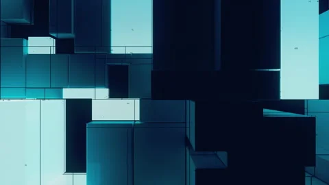 Neon Blocks Stock Footage 165134532