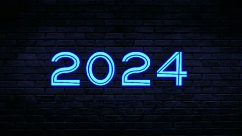 Neon Blue 2024 Number Animation Motion G Stock Video Pond5   Neon Blue 2024 Number Animation Footage 256286961 Iconl 