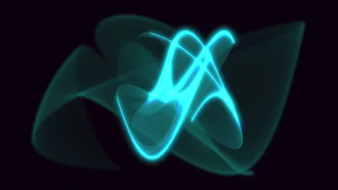 Neon blue abstract lines Видео 170318282