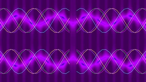 Neon blue abstract sine wave equalizer background loop for technology display Stock Footage 336880816