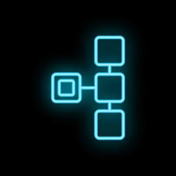 Neon blue algorithm is glowing on a dark background イラスト素材