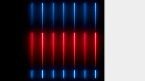 Neon blue and red vertical light bars Stockillustratie
