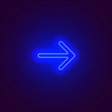 Neon blue arrow Stock Illustration
