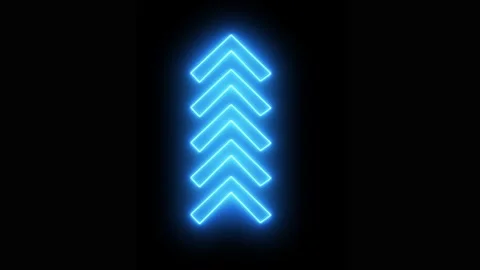 Neon blue arrow motion graphic loop animation Stock Footage 328385387