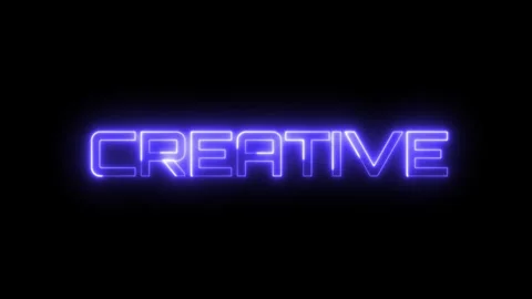 Neon Blue Creative Text Graphic Design Stock-Footage 309382221