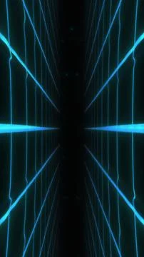 Neon Blue Cyber Grid Corridor Abstract Background 스톡 일러스트