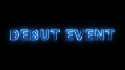 Neon Blue Debut Event Text Graphic Video stock 287409389