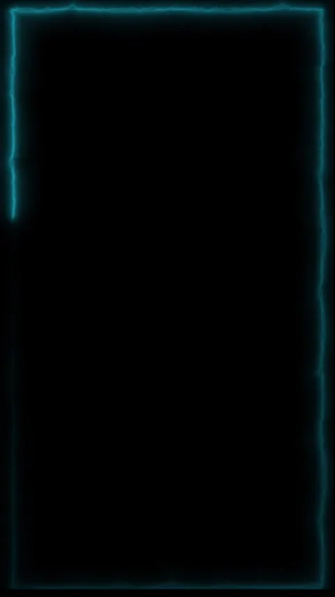 Neon blue electric glowing border frame. Stock Footage 331898446