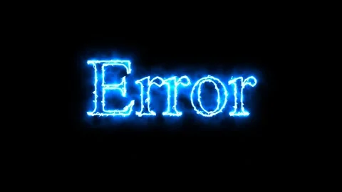 Neon blue “Error” text appears drawn with glowing lines Stock Footage 323450033