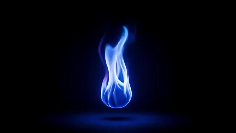 Neon Blue Fire Floating Isolated Stock Footage 315141826