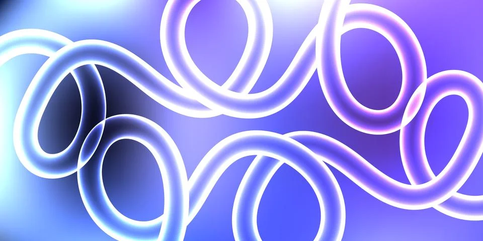 Neon Blue Glowing Circle Ring Abstract Background on Dark Backdrop Stock Illustration
