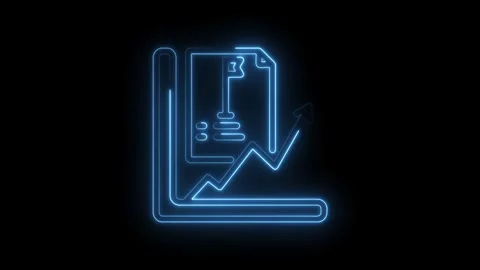Neon blue glowing infographic elements representing business growth strateg.. Stock Footage 346143303