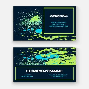 Neon blue greenery explosion paint splatter artistic cover desig イラスト素材