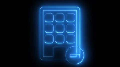 Neon blue icon of a vending machine with a circular arrow symbol in the bot.. Stock Footage 276329668
