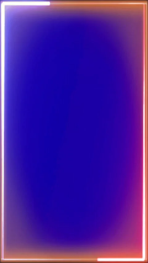 Neon Blue Light Frame Vertical Overlay Stock-Footage 330753851