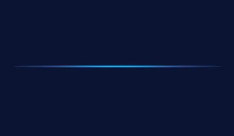 Neon blue light line glow effect on dark background vector horizontal divider Stock Illustration