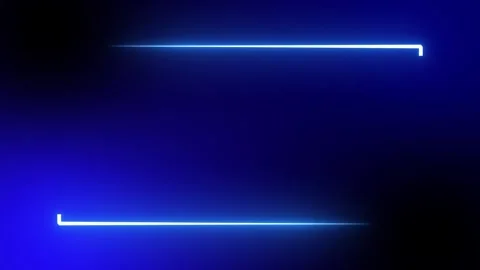 Neon blue light lines on dark background, futuristic laser streaks seamless loo Stock-Footage 340874972