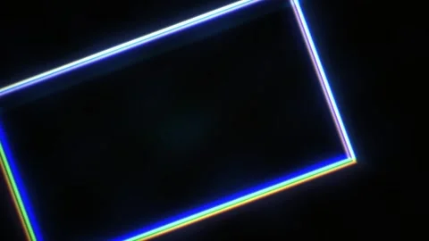 Neon blue light rectangle glow. Stock Footage 335371279