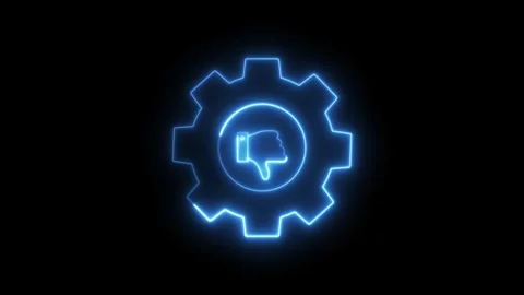Neon blue line graph animation showing negative trend on black background, .. Stock Footage 318385952
