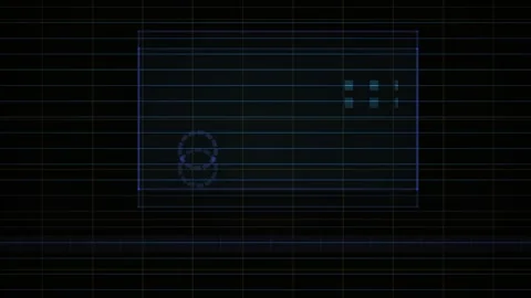 Neon blue lines on black background. Stock Footage 334342621