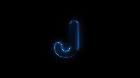 Neon blue loading cursor icon glowing on black futuristic digital background Stock Illustration