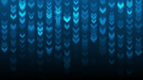 Neon blue minimal arrows elements abstract geometric motion background Stock Footage 302979414