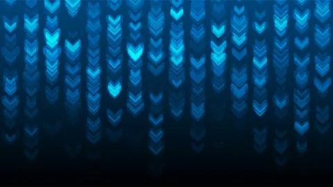 Neon blue minimal arrows elements abstract geometric background Stock Illustration