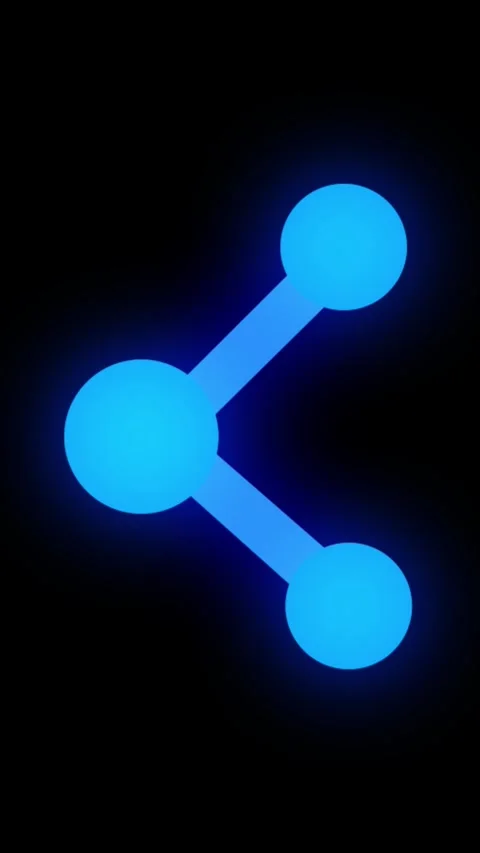 Neon blue network animation vertical video connection nodes technology futu.. Stock Footage 321630780