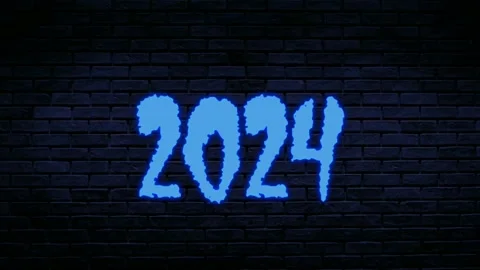 Neon Blue Number 2024 Animation Motion G Stock Video Pond5   Neon Blue Number 2024 Animation Footage 256286966 Iconl 