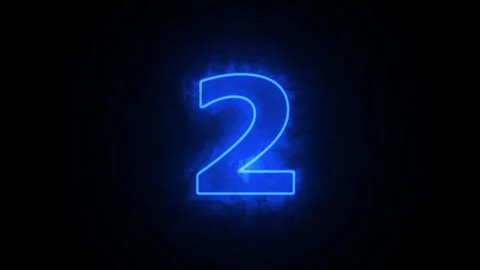 Neon blue number countdown from five to zero on black background motion. Stock Footage 334906379