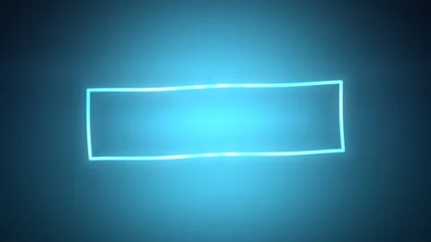 Neon blue rectangle glows, waves ripple, set against dark blue gradient Video stock 329899168