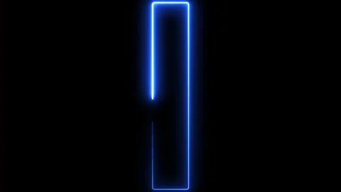 Neon blue rectangle outline glowing loop. Stockbeeldmateriaal 332090515