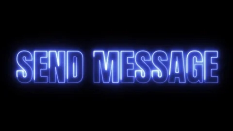 Neon Blue 'Send Message' Sign Stock Footage 316288244