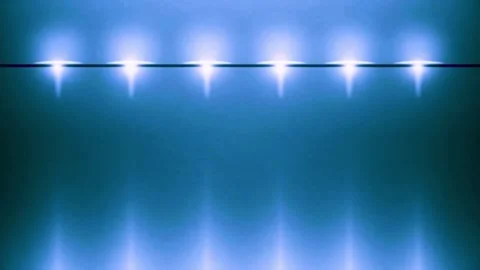 Neon blue spotlight rays glowing on dark backdrop. Stock Footage 336814046