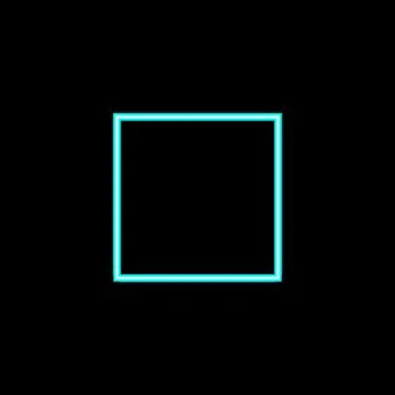 Neon blue square black background. Vector EPS 10 Stock Illustration