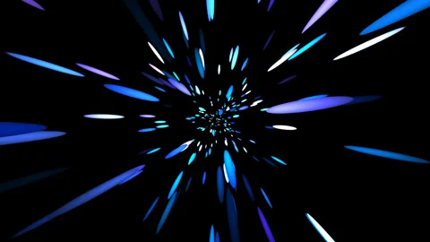 Neon blue tunnel-seamless-loop-4k. 스톡 동영상 329958067