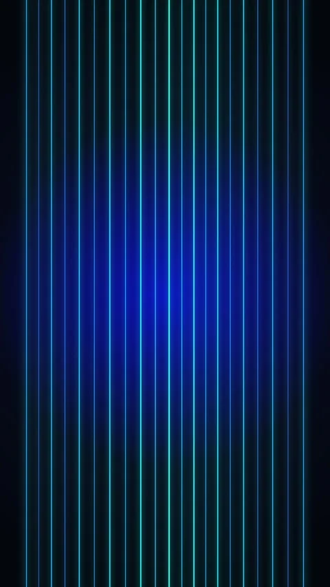Neon blue vertical lines glowing in dark abstract motion background Stock Footage 346738746