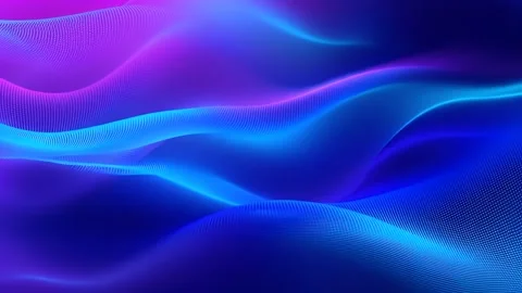 Neon Blue Wave Abstract Animation Background Stock Footage 310732973