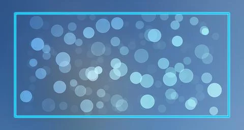 Neon bokeh glowing magic frame. fire wave line Glitter sparkle effect blue Stock Illustration