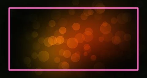 Neon bokeh glowing magic frame. fire wave line Glitter sparkle effect pink Stock Illustration